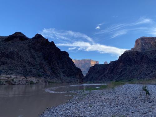 Sun rise inside the Grand Canyon, Arizona US