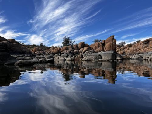 Morning kayak on Wilson Lake -Prescott, AZ