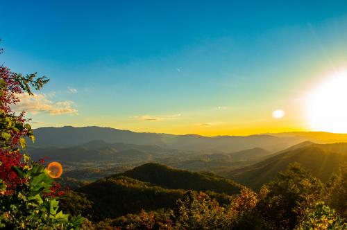 Sunset at Foothills Parkway in the Great Smokey Mountains