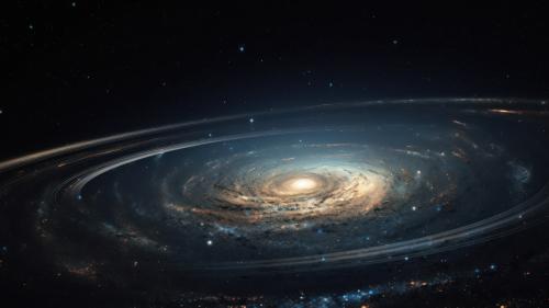 A Spiral Galaxy With Stars