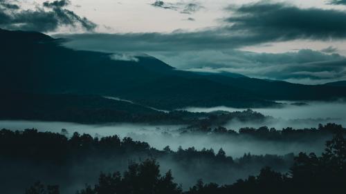 Just before dawn, Appalachian Mountains, TN, US