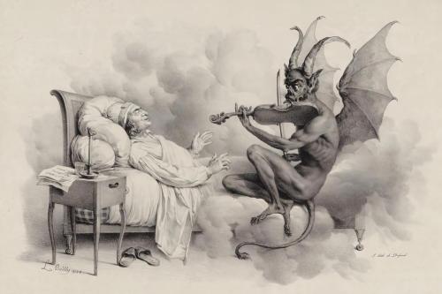 Le Songe de Tartini par Louis Léopold Boilly, art work upscaled