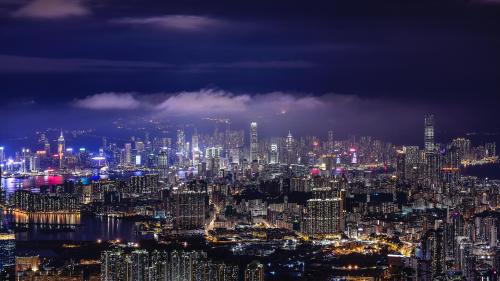 Hong Kong City After Raining