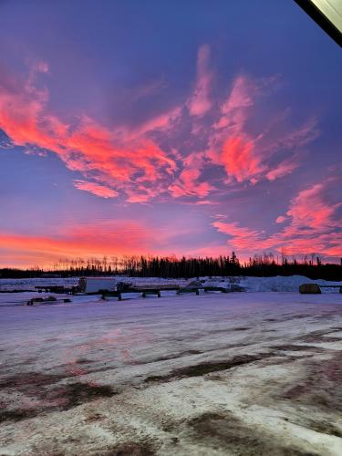 Sunrise over the Peace Region this morning.