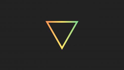 Triangle with a gradient based on the monokai-spectrum colorscheme and on the wallpaper of the comments