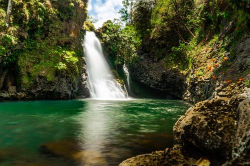 A serene waterfall on Maui, HI