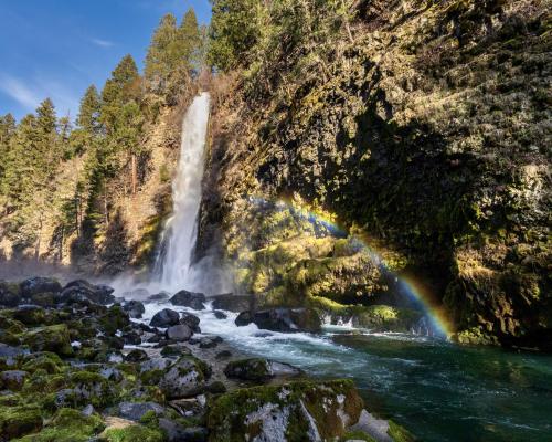 Rainbows and Waterfalls along the Rogue River, Oregon