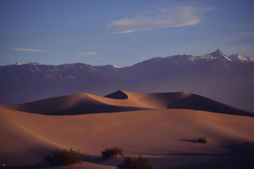 Sunrise over the Mesquite Sand Dunes of Death Valley National Park