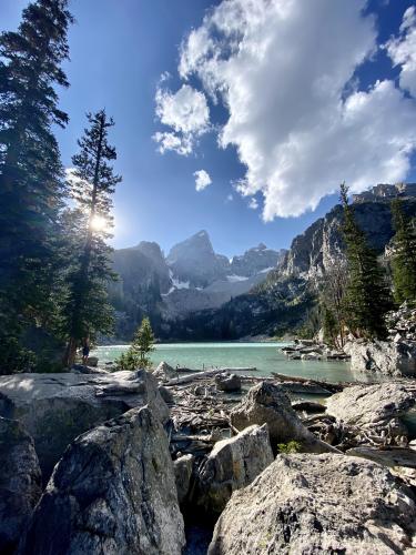 the hike to Delta Lake at the Grand Tetons in Wyoming does not disappoint