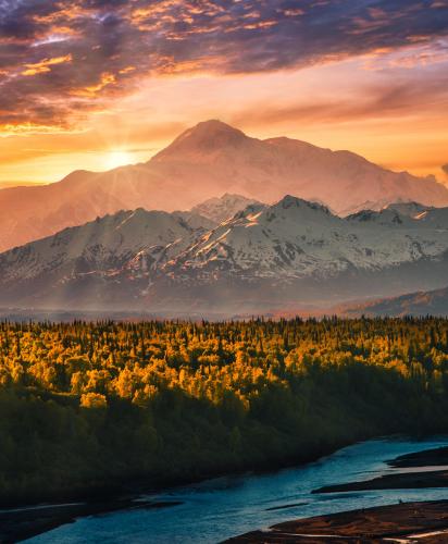 Denali, the tallest mountain in North America.