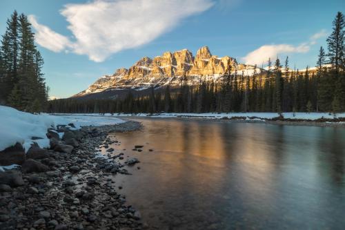 Golden Hour at Castle Mountain - Banff, Alberta, Canada