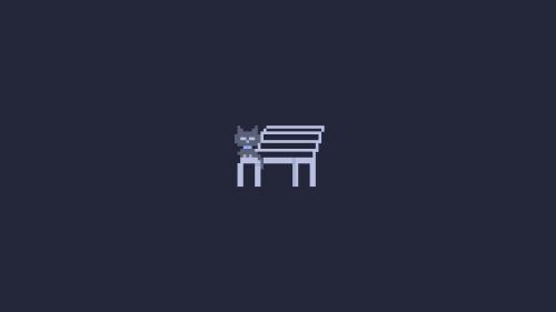 Nice little cat pixel art in catppuccin colors