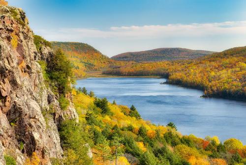 Lake of the Clouds   in Porcupine Mountains of Michgan's Upper Peninsula in mid-October. Even though I was there after the colors had peaked, it was still such a beautiful sight.