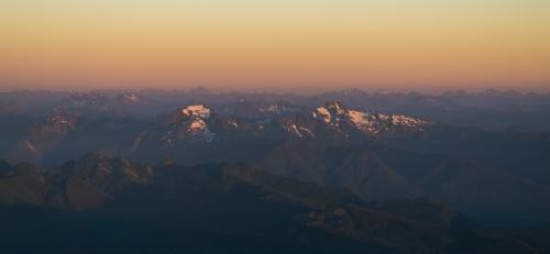 Flying over the North Cascades, WA