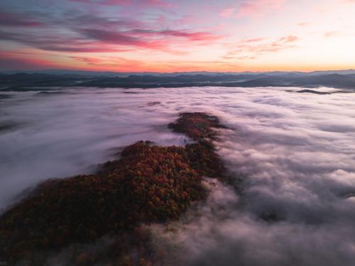 Blue Ridge Mountains just before Sunrise