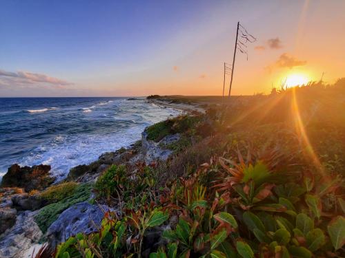 Sunset over Playa Chen Rio, Cozumel, MX