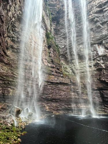 130m waterfalls in Chapada Diamantina, Brazil