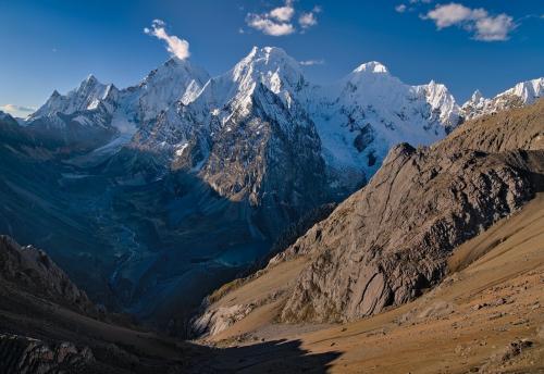 I climbed to 16,500ft  to get this glimpse of the most dramatic mountains I've ever seen, Cordillera Huayhuash, Peru