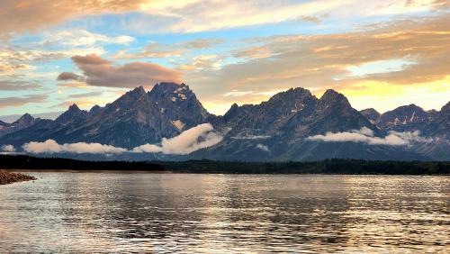 Grand Tetons from Jackson Lake