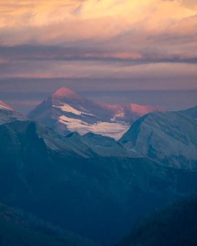 Sunrise on the Livingston range, Montana