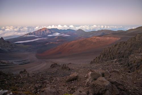 Haleakala crater at dusk