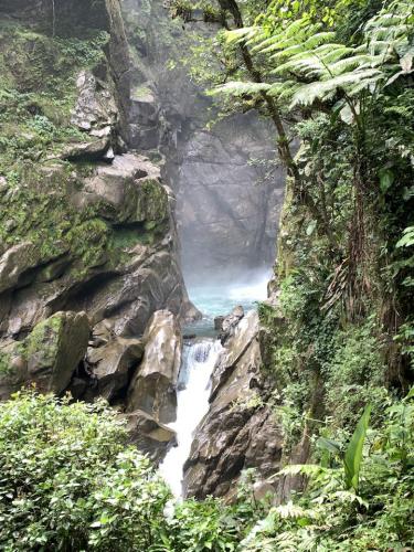 This is just a small part of Pailón del Diablo, a multi-level waterfall near Baños, Ecuador