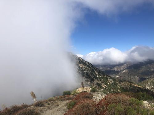 Cloud engulfing Condor Peak, CA USA