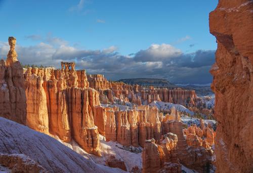 Bryce Canyon NP, UT in the fresh snow. Thor's Hammer on the left.