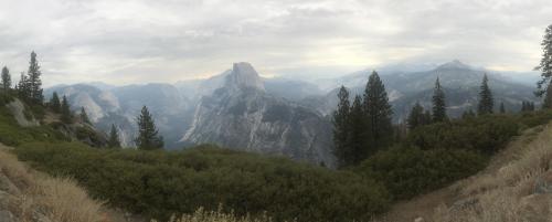 Glacier Point, Yosemite National Park, CA - Scenic overlook of valley and the Half Dome