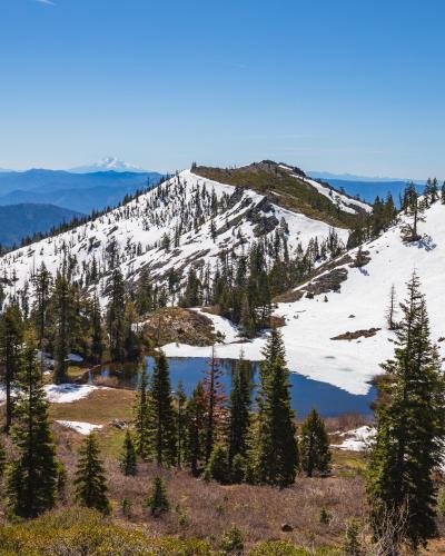 Lilypad Lake, off the PCT in California