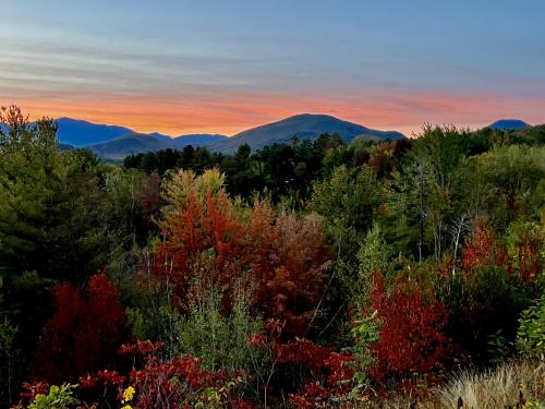 Sunset in the White Mountains in New Hampshire.