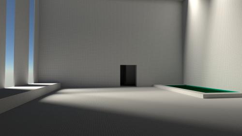 Liminal small voxel pool room