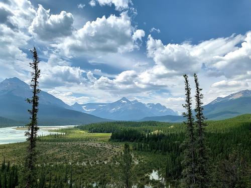 Saskatchewan River Crossing from Howse Pass , AB