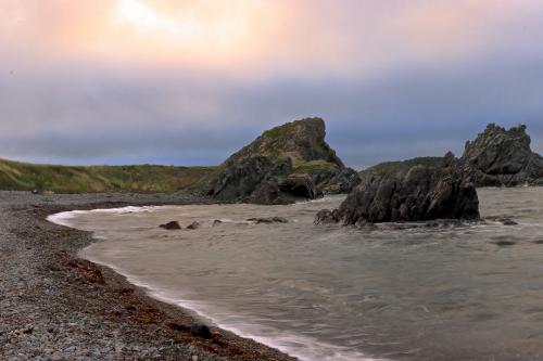 A Cloudy Dawn at French Beach in Newfoundland CA