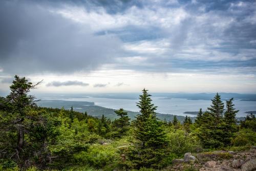 Acadia National Park, Maine - Was disappointed with the cloudy day until I took this! From top of Cadillac Mountain