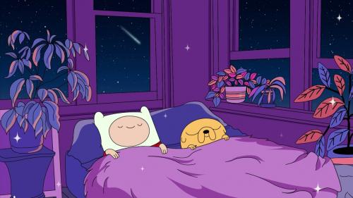 Finn and jake sleeping