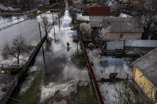 Artificial flood to stop Russian army in Demidiv, Kyiv oblast, David Guttenfelder