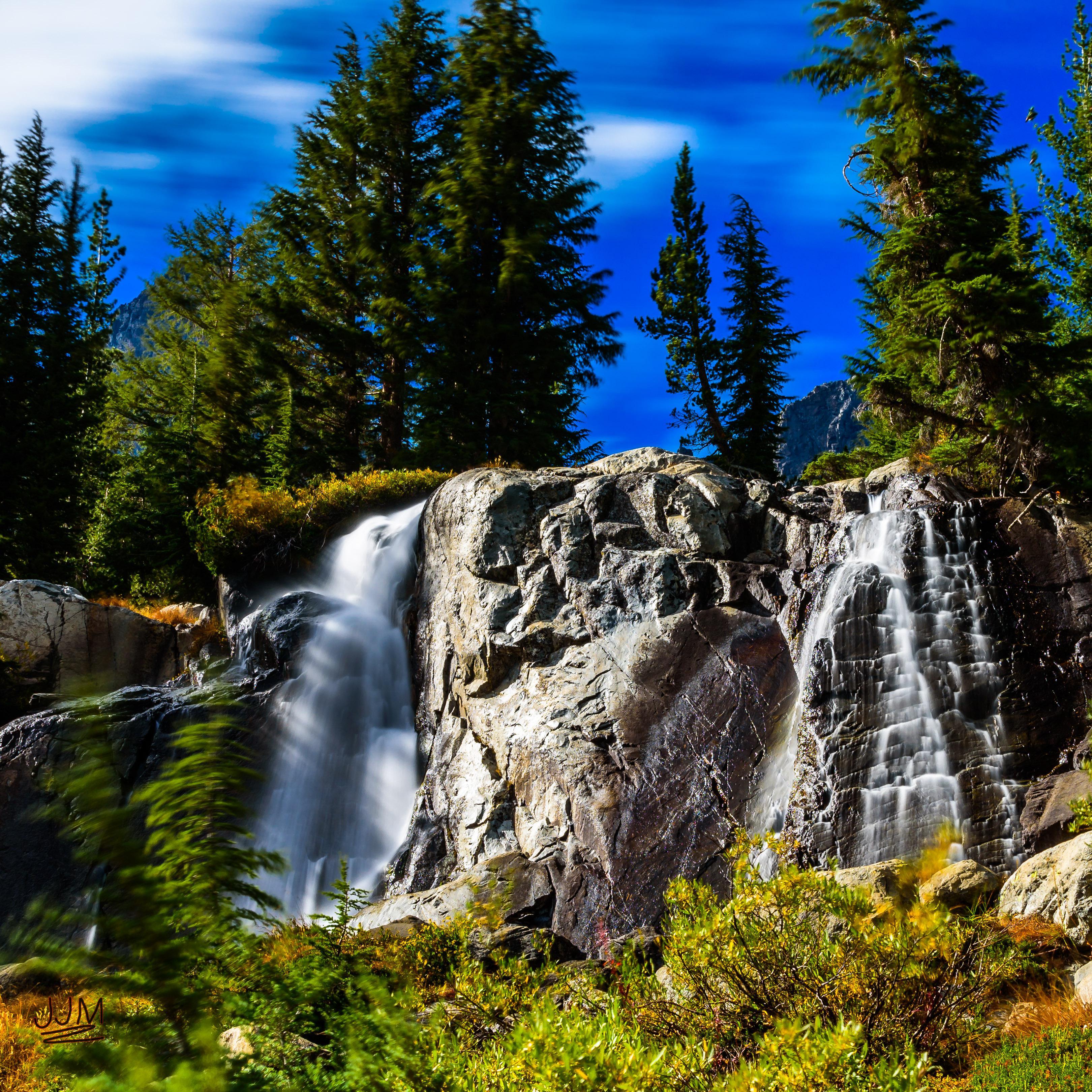 Falls above Lake Ediza. Ansel Adams Wilderness, Madera County, California. +OC