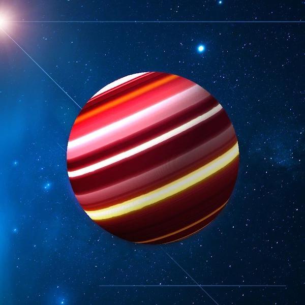 I have rendered this on Photoshop. Hot Jupiter