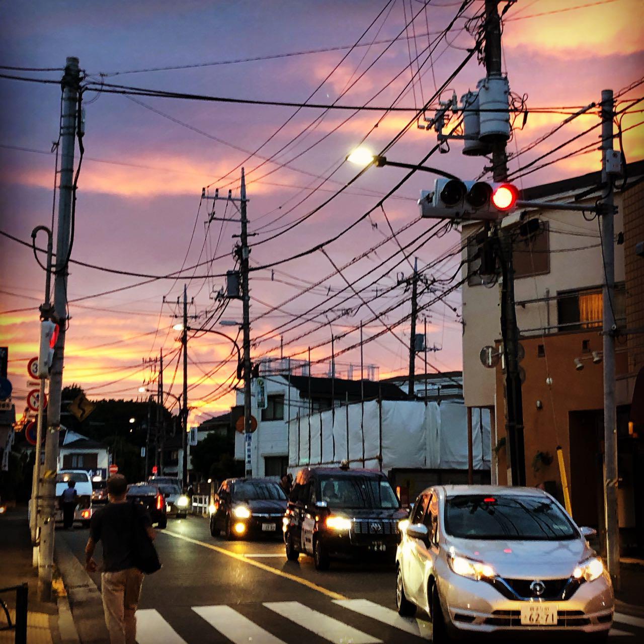 The sky of Tokyo.