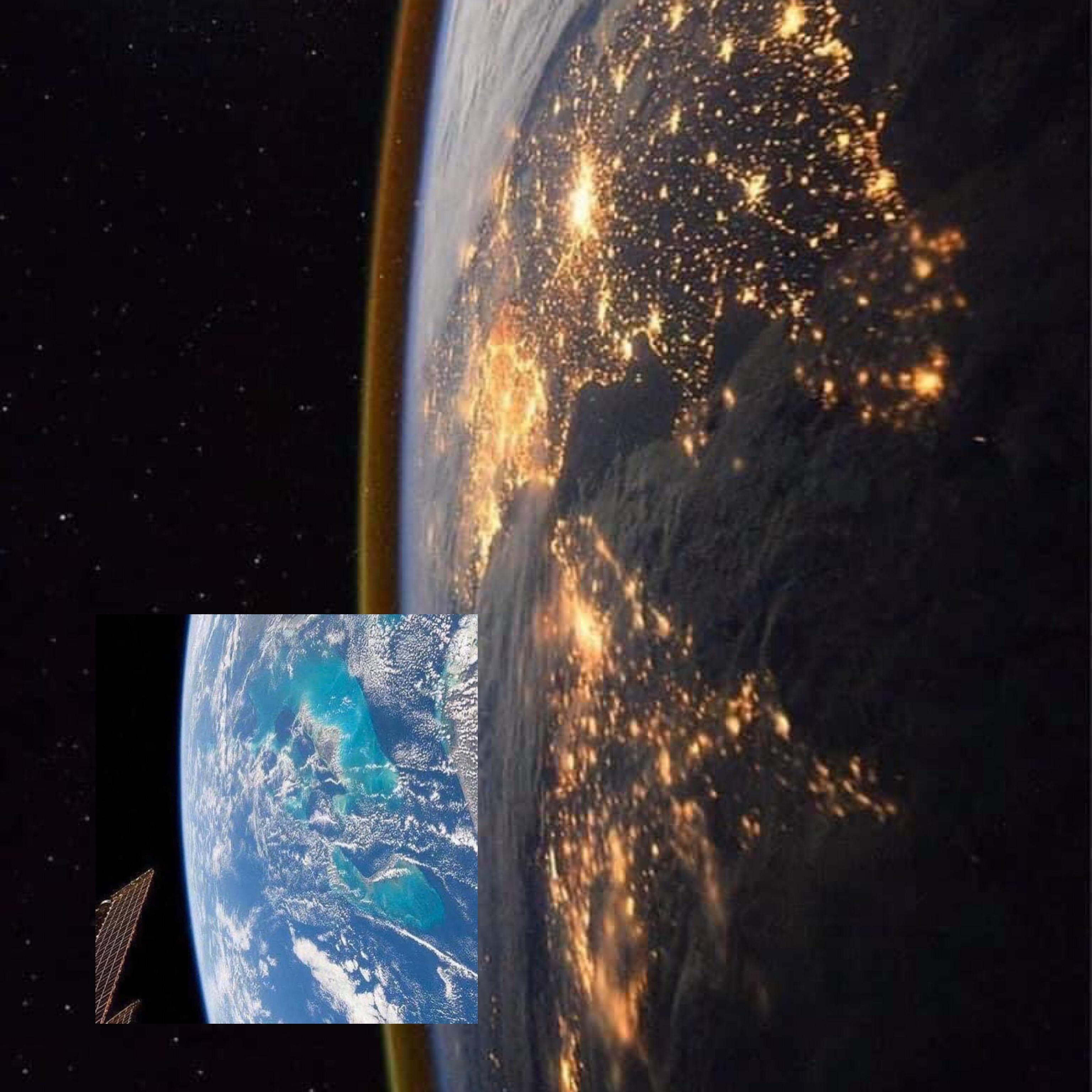 ISS International Space Station day/night shot of our earth.